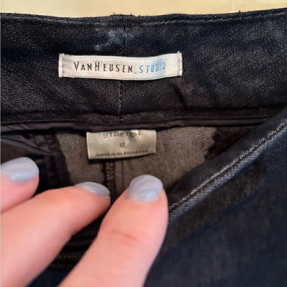 Van Heusen Dark Denim Knee Shorts size 12